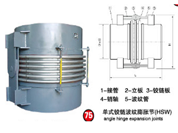 75单式铰链波纹膨胀节（HSW）0